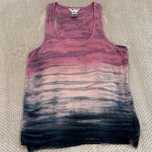 Hard Tail Rayon Pink and Blue Ombre Tank Top